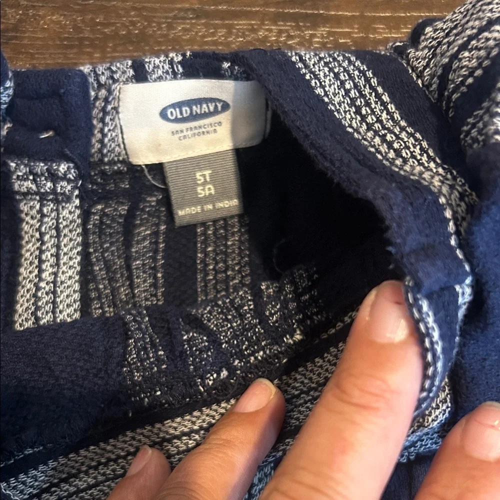 Old Navy Navy and White Striped Girls Romper